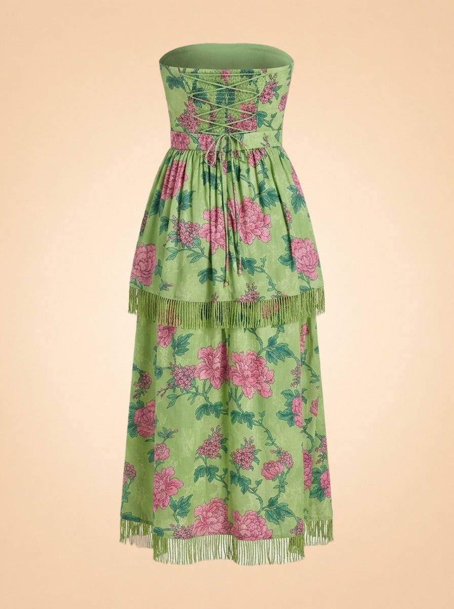 DAISY DRESS IN GARDENIA FLORAL ghost_back