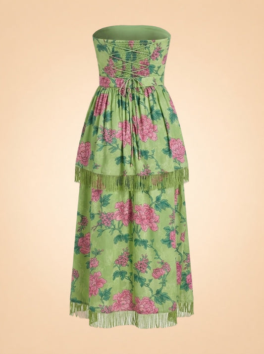 DAISY DRESS IN GARDENIA FLORAL ghost_back