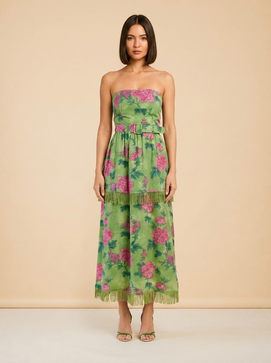 DAISY DRESS IN GARDENIA FLORAL model_front