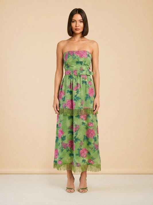 DAISY DRESS IN GARDENIA FLORAL model_front