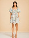DAWN MINI DRESS X SADIE LOVING IN BLANC BOUQUET model_front