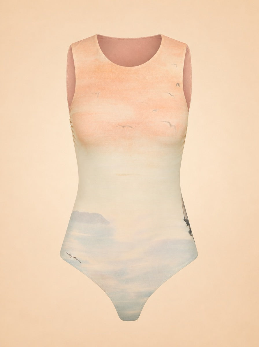 DEEP WATER ROUND NECK BODYSUIT ghost_front