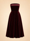 Delray - Port Velvet Bandeau Midi Dress ghost_front