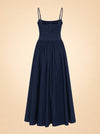 Dena Flared Maxi Dress - Blue ghost_back