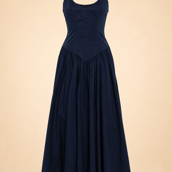 Dena Flared Maxi Dress - Blue ghost_front