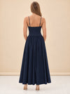 Dena Flared Maxi Dress - Blue model_back