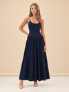 Dena Flared Maxi Dress - Blue model_front