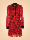 Diane von Furstenberg Red Lace Chemise Dress ghost_front