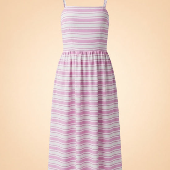 Dorris Day Dress - Triana Shores Ticking ghost_front