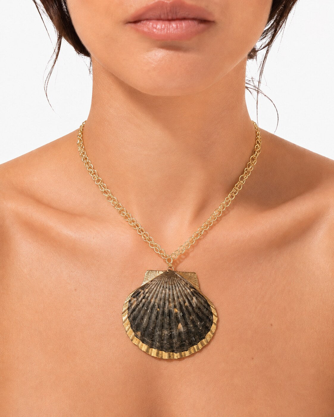 Double Chain Scallop — Classic Charlotte shell jewelry
