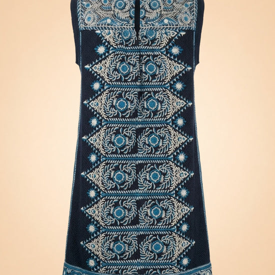 Sea New York Edwina Embroidery Dress (navy/blue) — back
