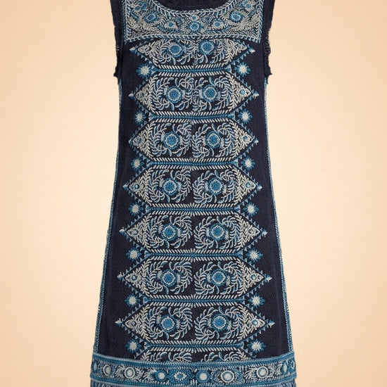 Sea New York Edwina Embroidery Dress (navy/blue) — front
