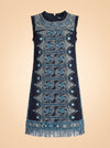Sea New York Edwina Embroidery Dress (navy/blue) — front