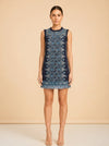 Sea New York Edwina Embroidery Dress (navy/blue) — on model, front