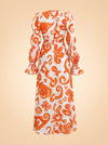 Elis Artemis Print Cut-Out Gown — ghost back