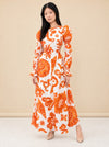 Elis Artemis Print Cut-Out Gown — model front 2