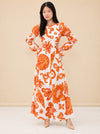 Elis Artemis Print Cut-Out Gown — model front 3