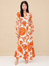 Elis Artemis Print Cut-Out Gown — model front