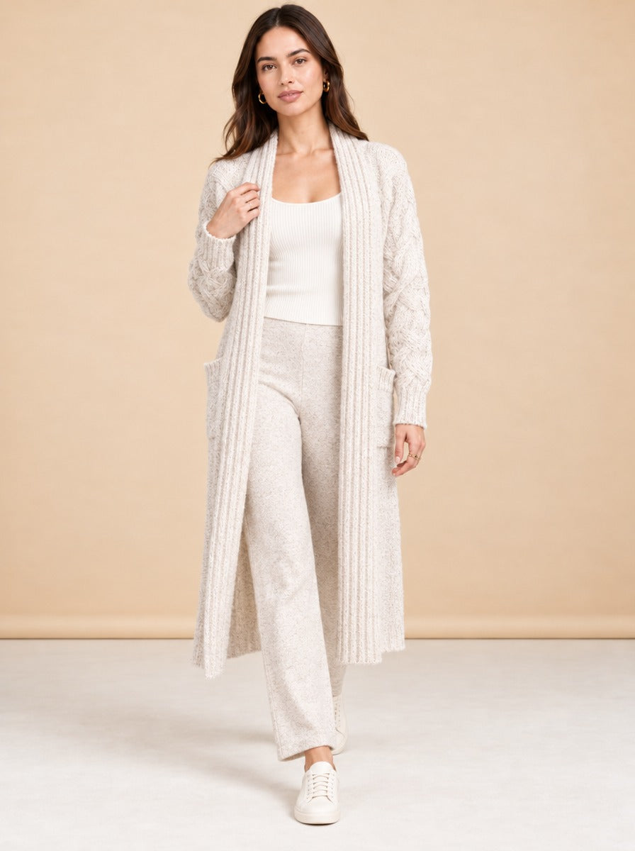 Elongated Embroidered Coat model_front_3