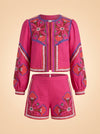 Embroidered Linen Set
