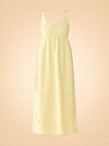EMILY DRESS IN SOFT BUTTER YELLOW ghost_front