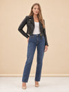 Erin Burnished Leather Biker Jacket model_front_3