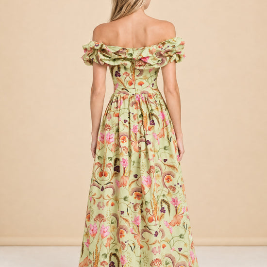Agua by Agua Bendita Espliego Habitat cotton maxi dress model_back
