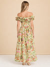 Agua by Agua Bendita Espliego Habitat cotton maxi dress model_back