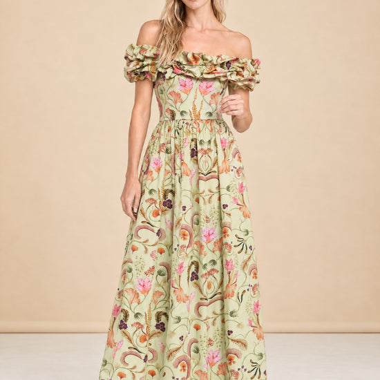 Agua by Agua Bendita Espliego Habitat cotton maxi dress model_front_2