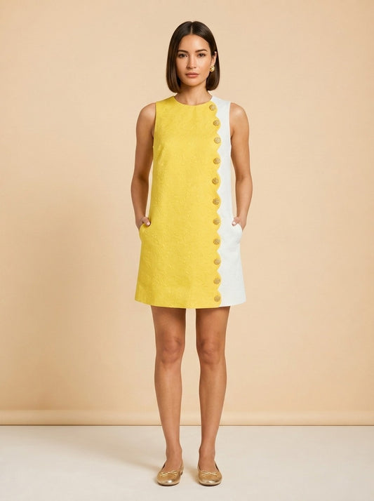 Etta Scallop Mini Dress by Mestiza — front