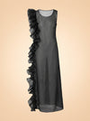 Exclusive Bea Ruffled Sheer Maxi Dress ghost_back
