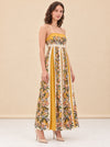 Hilo Stripes Floral Beaded-Strap Maxi Dress — model front 2