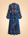 Farm Rio Long-Sleeve Midi Dress ghost_front