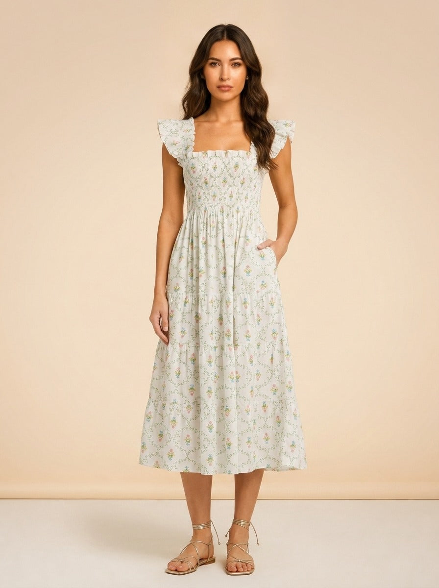 Floral Nap Dress by Hill House — front