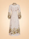 Floral Print Linen Dress ghost_back