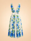 Floral Print Midi Length Dress