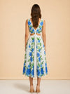 Floral Print Midi Length Dress