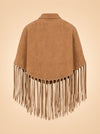 Genuine Suede Leather Fringe Cape ghost_back