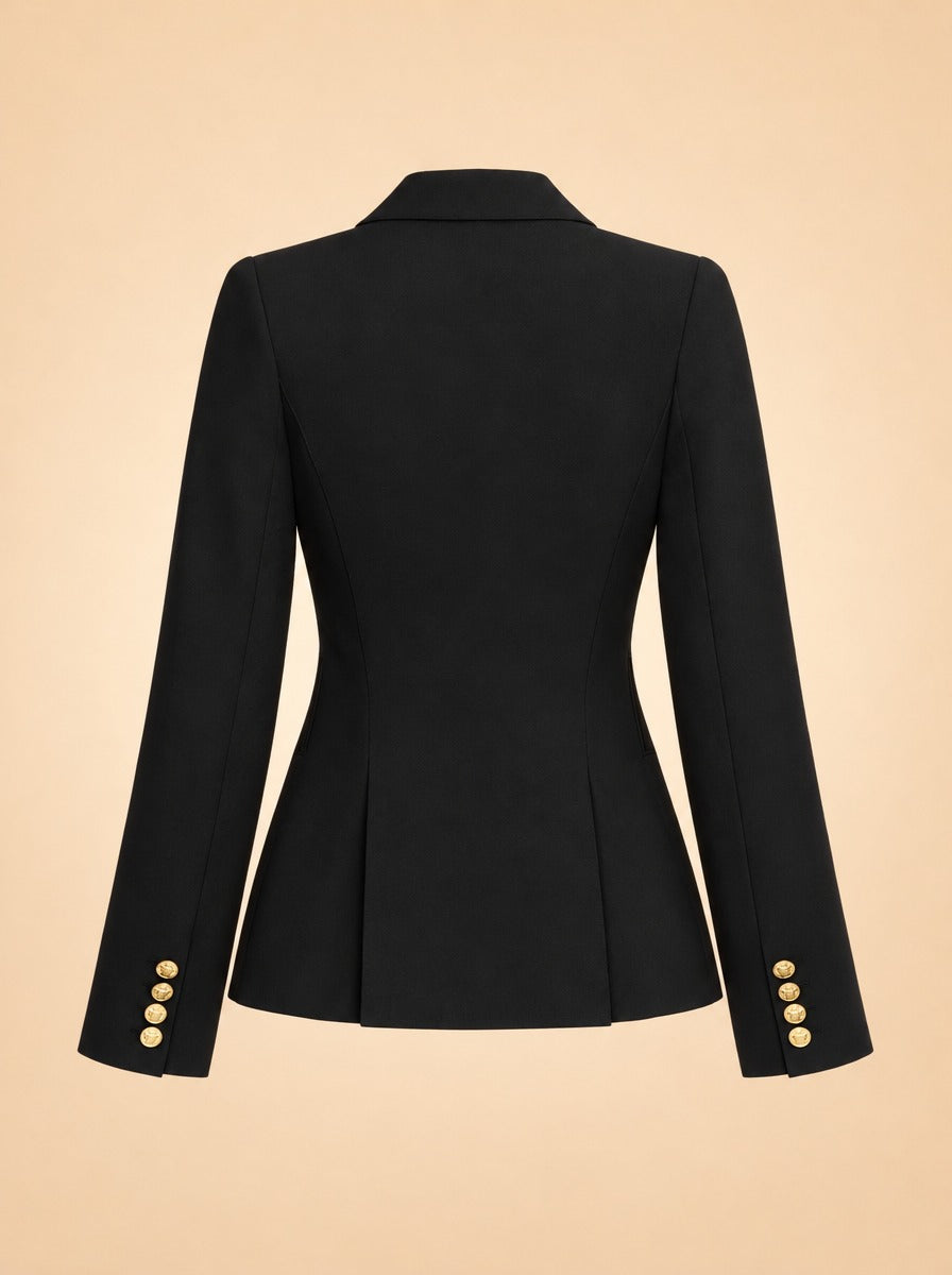 Full Back Duchess Blazer Black ghost_back