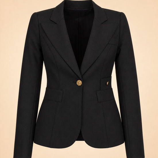 Full Back Duchess Blazer Black ghost_front