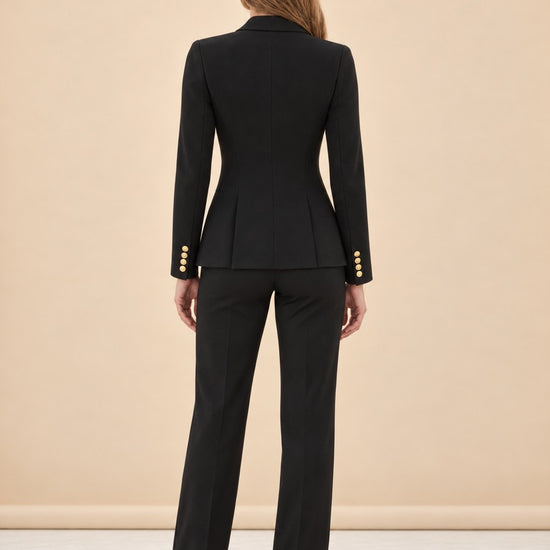 Full Back Duchess Blazer Black model_back