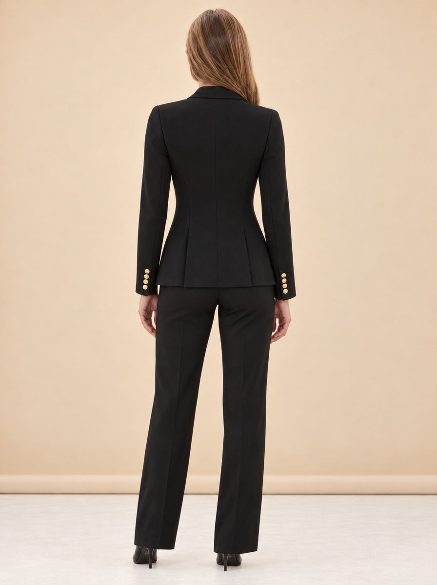 Full Back Duchess Blazer Black model_back