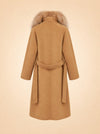 Fur Shawl Collar Cashmere Coat ghost_back