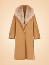 Fur Shawl Collar Cashmere Coat ghost_front