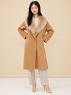 Fur Shawl Collar Cashmere Coat model_front_3