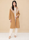 Fur Shawl Collar Cashmere Coat model_front