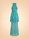 Gaia Tiered Lace Maxi Halter Dress — Third Form