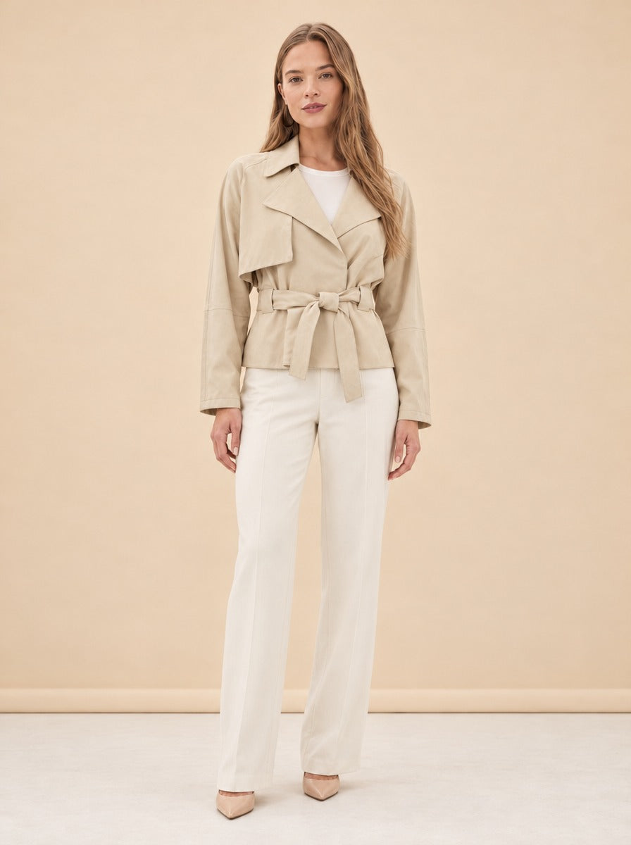 Gemma Washed Suede model_front