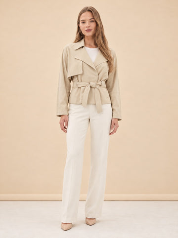 Gemma Washed Suede model_front