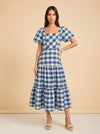 Gingham Cassidy Puff Sleeve Maxi Dress model_front